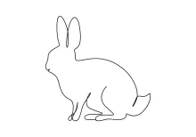 Rabbit in One Line Drawing: A Gentle and Fun Animal for Easy Art
