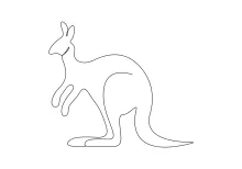 "One Line Kangaroo Drawing: Capturing Motion and Strength with Minimalist Art"