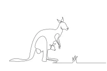 One Line Kangaroo Drawing: Learn to Sketch Jumping Animals with Ease