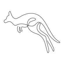 "One Line Kangaroo Sketch: A Simplified Approach to Wildlife Motion and Structure"