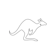 "One Line Kangaroo Art: A Simplified Approach to Capturing Wildlife Elegance and Strength"