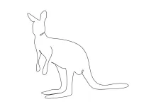 Easy Kangaroo Drawing: Learn to Sketch with Simple One Line Art