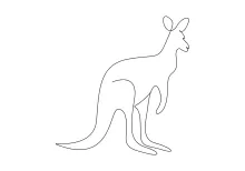 "One Line Kangaroo Illustration: Capturing Motion and Form with a Simple Artistic Stroke"