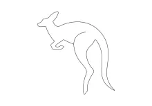 "Single Line Kangaroo Art: Illustrating Strength and Movement with Minimalist Style"