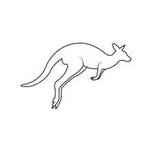 Kangaroo One Line Drawing: Practice Jumping Animal Shapes Simply
