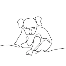 "One Line Koala Drawing: A Minimalist Approach to Capturing Adorable Wildlife Figures"