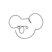 One Line Koala Drawing: Learn to Sketch a Tree Animal Using Simple Lines