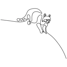 Simple One Line Raccoon Art: Fun Drawing Activity for Animal Lovers