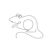 "One Line Mouse Drawing: A Minimalist Approach to Small and Agile Wildlife Creatures"