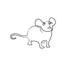 "One Line Mouse Drawing: Sketching a Small and Agile Rodent in One Stroke"