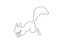 "Continuous Line Squirrel Drawing: Perfecting Motion-Based Minimalist Art"