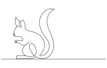 "Continuous Line Squirrel Drawing: Perfecting Shape and Motion in a Simple Sketch"