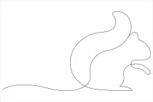 "Continuous Line Squirrel Drawing: Capturing a Fast and Playful Animal in One Stroke"