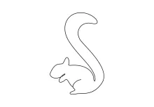 "One Line Squirrel Art: Depicting a Small and Playful Creature with Simple Techniques"