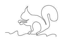 "Continuous Line Squirrel Drawing: A Simple Way to Sketch a Quick and Lively Animal"