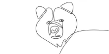 Bear in One Line: Simple Art to Learn Big Animal Shapes Step by Step