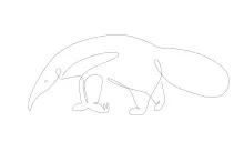 "One Line Anteater Art: A Minimalist Study of Unique and Recognizable Wildlife Figures"