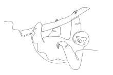Simple One Line Sloth Drawing for Easy Animal Sketching Practice