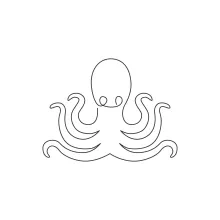 Mysterious Octopus in One Line: Create Enigmatic Sea Creatures with Minimal Detail