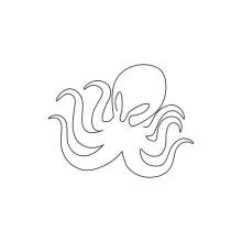 Scary Octopus in One Line: Build Confidence with Dynamic Tentacle Shapes