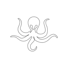 Giant Octopus One-Line Drawing: Explore Scale and Proportion with a Simple Technique