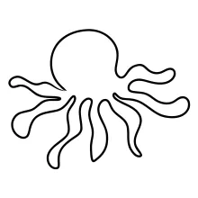 Octopus One-Line Drawing to Support Limb Placement and Design Clarity