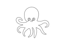 Learn Marine Shape Planning with a One-Line Octopus Drawing