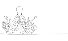 One-Line Octopus Drawing to Strengthen Spatial Awareness in Art