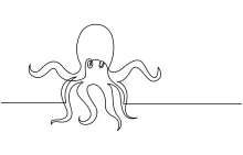 One-Line Octopus Drawing to Boost Confidence in Complex Shape Planning