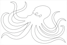 One-Line Octopus Drawing for Learning Tentacle Structure and Flow