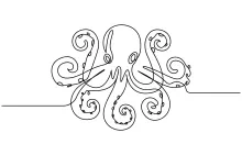 One-Line Octopus Drawing for Exploring Marine Creatures with Structure