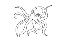 Easy Octopus One-Line Drawing to Develop Line Continuity and Balance