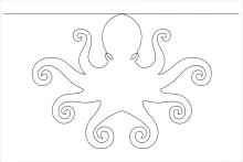 Simple Octopus One-Line Drawing to Build Shape Planning and Creativity