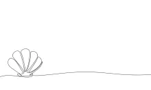 One-Line Shell Drawing for Simple Nature-Inspired Art Projects