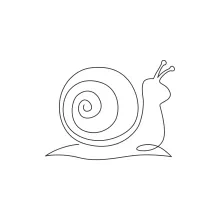One-Line Exotic Snail: Practice Creative Forms in Minimalist Animal Drawing