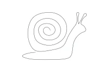Cute Snail One-Line Drawing to Inspire Gentle Lines and Form Control