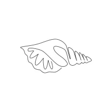 Cute Sea Snail One-Line Drawing: Develop Hand-Eye Coordination with Fun Shapes