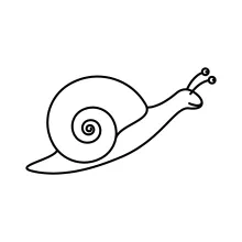 Snail One-Line Art Practice: Learn Basic Curves with a Simple Garden Creature