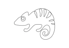Beginner Chameleon Drawing in One Line: Creative Practice for Reptile Lovers