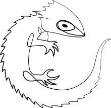 One Line Lizard Sketch: Draw Expressive Animals Using Simple and Continuous Line Art