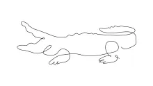 Simple One Line Crocodile Drawing to Explore Reptile Anatomy