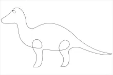 One Line Tall Dinosaur Practice: Draw a Brachiosaurus in One Continuous Motion