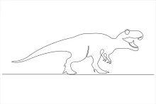 Easy Brachiosaurus Drawing for All Ages: Simple Dinosaur Shapes Using One Line