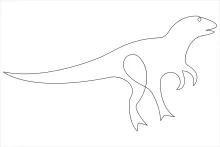 One Line Dinosaur Drawing for Beginners: Practice with the Tall Brachiosaurus
