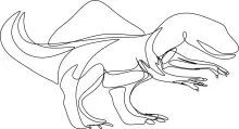 Spinosaurus in One Line: Great Dinosaur Drawing for Developing Skills