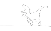 One Line Tyrannosaur Drawing: Learn Dinosaur Structure with a Simple Line