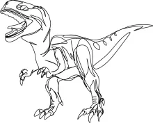 T. rex One Line Drawing: Create a Bold Dinosaur Shape with Simple Steps