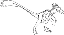 One Line Velociraptor Drawing: Simple Dinosaur Sketch for Practice