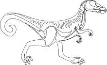 One Line Velociraptor Sketch: Create Dynamic Dinosaur Shapes Simply