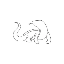 Dangerous Komodo Dragon One Line Drawing for Exciting Reptile Practice